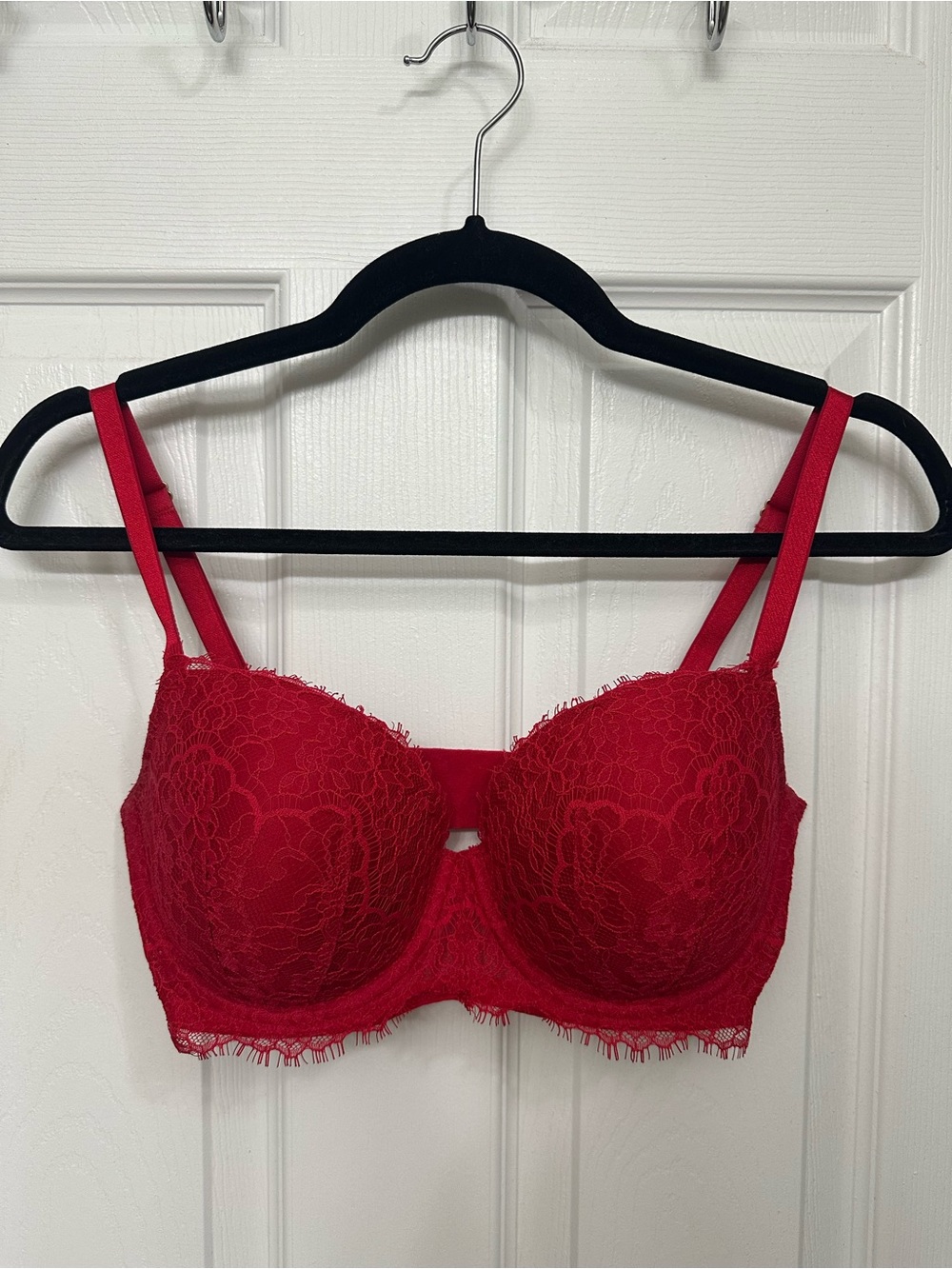 Victoria's Secret Red Lace Balconette Bra